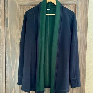 IBEX Dyad REVERSIBLE Merino Blend Cardigan, Small
